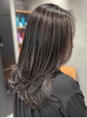 銀座白髪ぼかしハイライトバレイヤージュブリーチグレージュ白髪