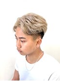 【リバースセンターパート】海外風ミルクティーベージュ