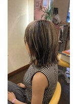 美容室 アミューズ(amuse)&nbsp;白髪ぼかしでパッツンボブ