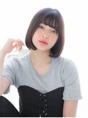 前下がりボブ アッシュカラー 似合わせカット