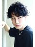 平日限定≪動きをつけて質感UP≫Men’sカット+キマるパーマ+眉カット¥10000