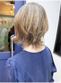 《knit銀座 佐野元気》脱白髪染めハイライト20代30代40代ボブ