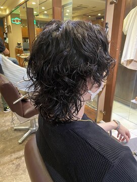 リットジェンツ 千葉(Lit Gents) ミディアムウルフ×スパイラルパーマ【YUSUKE】