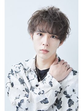 クレスト 近江八幡店(CREST) マッシュツーブロックメンズパーママッシュウルフメンズカット