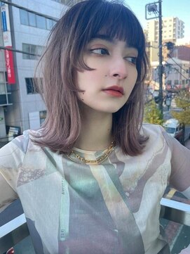 グロー 大宮(GLROW) ブリーチなしチョコレート色×前髪/顔周り×韓国ミディアム[大宮