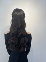 ソノ(sono)&nbsp;ハーフアップ　ハーフツイン　韓国風　韓国風ヘア　韓国風メイク