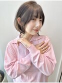 【馬場】大人黒髪前下がり外ハネミニボブ髪質改善トリートメント