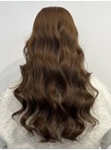 明るめベージュ アッシュベージュ ロングレイヤー