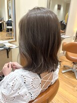 ビュートリアム265(BEAUTRIUM 265)&nbsp;ブリーチなしグレージュ 結べるボブ 長めボブ 前髪なしボブ 銀座