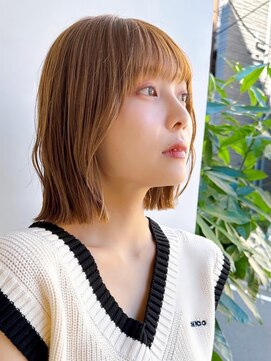 セイドット リー(Say. Ree) Say.ree ことりベージュ 切りっぱなしボブ ぱっつん前髪 表参道