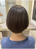 マロンブラウン大人可愛いボブグラデーションボブメンズライク