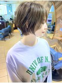 30代40代50代 大人 ショートボブ 小顔 川崎 オリーブベージュ