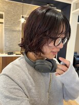 パール(PearL) 【PearL】チェリーブラウン/外ハネボブ/ボブパーマ/顔周りカット