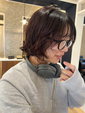 パール(PearL) 【PearL】チェリーブラウン/外ハネボブ/ボブパーマ/顔周りカット