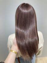 シェノン 赤羽店(CHAINON)&nbsp;ブリーチ1回ピンクバイオレットベージュ黒髪卒業式カラー赤羽