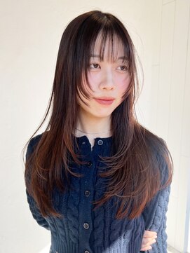 アルバム 池袋(ALBUM) 顔周りレイヤーロング美髪韓国ヘア_ba537251