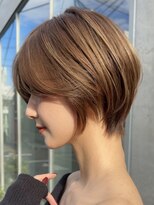 大人ショートボブくびれショートヘア顔周りレイヤーカット50代◆