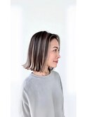大人艶感の外ハネボブ×コントラストカラー
