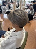 白髪ぼかしシルバーグレー