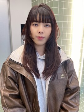 ヌヌ 渋谷 原宿 明治神宮前(nunu) レイヤーカットトリートメントブリーチなしカラーレッドカラー