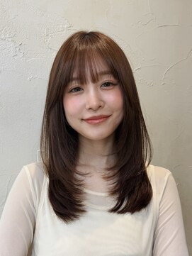 ベル 表参道店(Belle) ワンカールで決まるレイヤースタイル/ヘーゼルベージュ