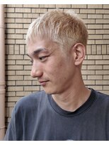 シンク(sync)&nbsp;メンズ ハイトーンカラー ブリーチ 金髪 大阪美容室 心斎橋