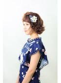 編み込みショートアレンジ
