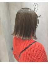 オーストヘアー リュウール(Aust hair Lueur)&nbsp;切りっぱなしボブ×ハイライトmixモノトーングレージュ