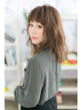 ミック ヘアアンドビューティー 大山店(miq Hair&Beauty) ショートバングが個性的♪ガーリーふわミディa