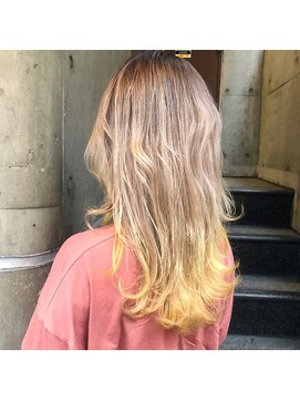 エイト ヘアサロン 渋谷本店(EIGHT) ミルクティーベージュ×裾カラー