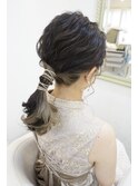 ポニーアレンジ ヘアセット