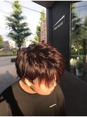 レッドブラウン、メンズショート