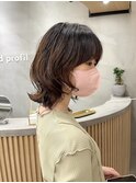中川陽南子【レイヤーミディ外ハネパーマ/ウルフ風ヘア】