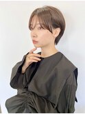 丸みショート/髪質改善/ベージュ/透明感/20代30代40代50代