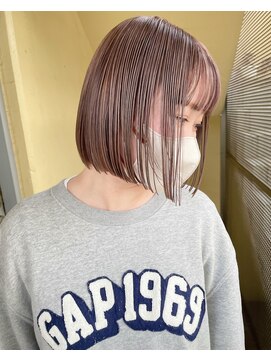エンシー(ENCI) ヘイリーボブ/切りっぱなしボブ/ピンクベージュ