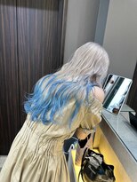 ジルバイジゼル(JILL by GiseL)&nbsp;K_ホワイトベージュ×ペールブルー/デザインカラー