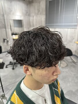 ビカムメンズヘアー 栄店(become men's hair) 波巻きスパイラルパーマ刈り上げショートマッシュ名古屋栄メンズ