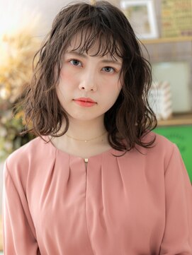 カバーヘア ブリス 大宮西口(COVER HAIR bliss) オン眉シースルーバングくせ毛風ウェットヘアa大宮20代30代40代