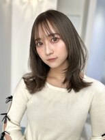 ローネス ギンザ(LONESS ginza)&nbsp;レイヤー/顔まわりカット/グレージュ/暗めカラー/韓国/髪質改善