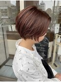 【minim×日比】ハンサムショート×ピンクベージュ