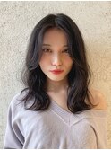 黒髪☆ミディアムヘア☆韓国ヘア