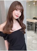 顔まわりレイヤーカット×ベージュブラウン【矢野克典】横浜