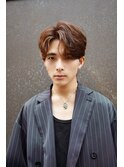 センターパートカルマパーマビジネス韓国ヘアシャドウパーマ