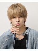 刈り上げツーブロックシースルーマッシュセンターパート韓国ヘア