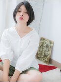 海浜幕張/髪質改善/グレージュアッシュ!小顔マッシュショートf