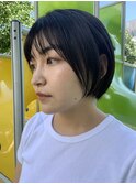 ショートボブ/丸みショート/透明感カラー/恵比寿