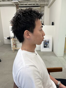 リビング 津田沼(LIVING) スパイキーショート/束間ツーブロマッシュ/スパイラルパーマ