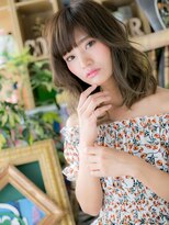 カバーヘア ブリス 志木南口駅前店(COVER HAIR bliss)&nbsp;斜めバングフェザーパーマ小顔エアリーミディh4志木20代30代40代