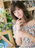 斜めバングフェザーパーマ小顔エアリーミディh4志木20代30代40代