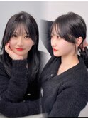 シースルーぱっつん×2WAYアレンジミディアムレイヤー